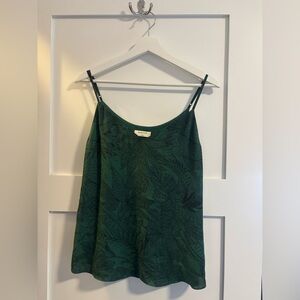 Artizia Babaton Forest Green Silk Cami Sz Small